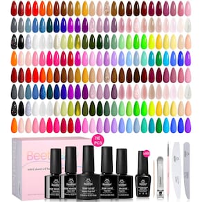 Conjunto de esmaltes para unhas Beetles Gel Polish 100 cores com camada superior básica