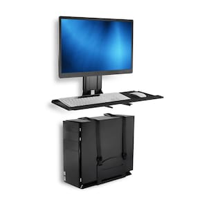 Monitor de parede e teclado com suporte de CPU Mount-It!