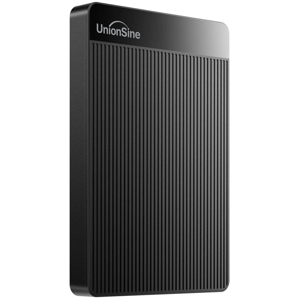 Disco rígido externo portátil UnionSine 2TB USB 3.0 HDD preto