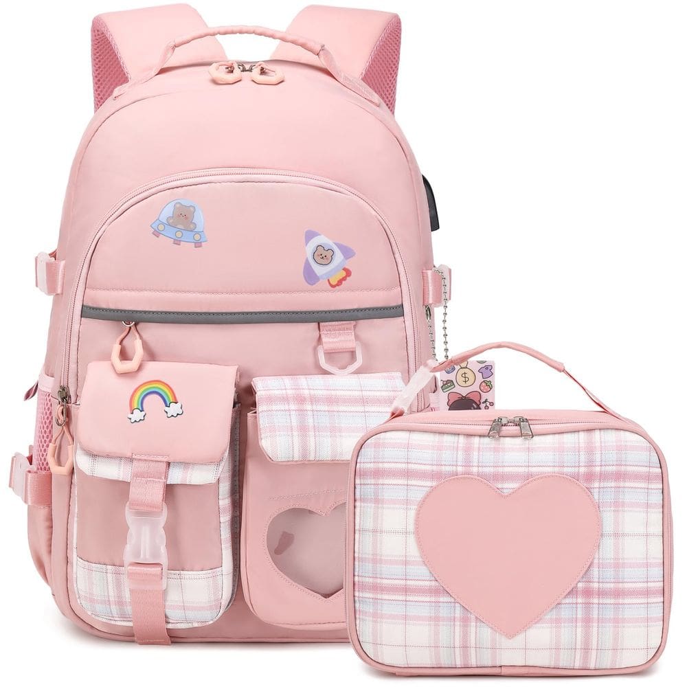 Mochila ACESAK para meninas, crianças, adolescentes, mulheres, casual, viagem, rosa