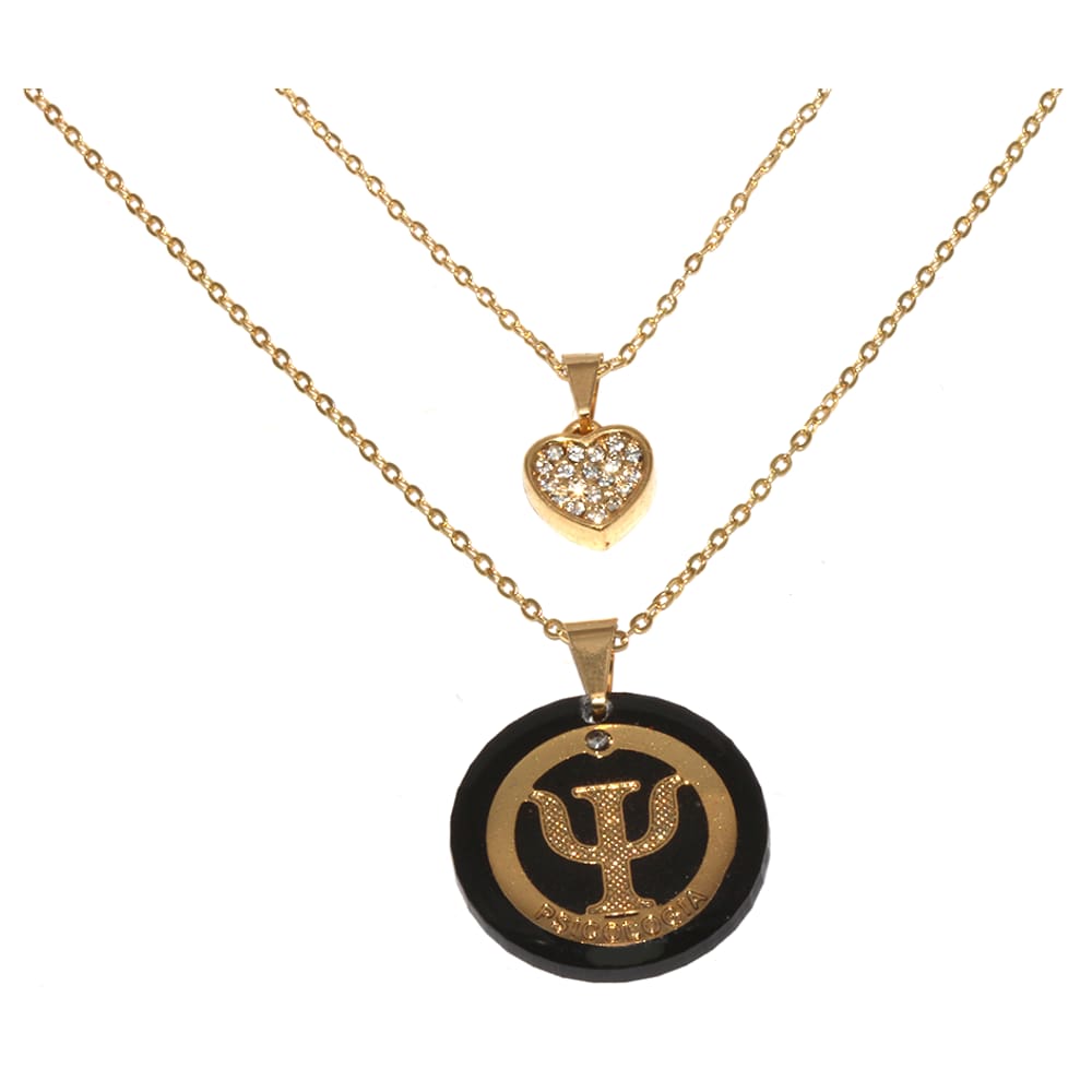 Colar Cordão Duplo Psicologia Psicologa Folheado 18k