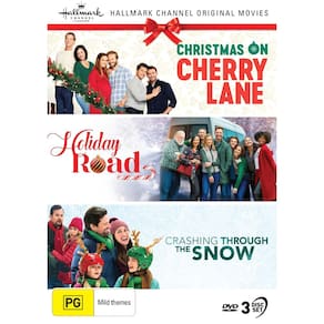 DVD Hallmark Christmas 3 Coleção de filmes Christmas on Cherry Lane/Holiday Road/Crashing Through The Snow