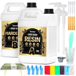 Kit de resina epóxi Teexpert 2:1 2,25 L cristalino com pigmento