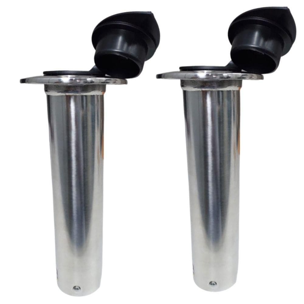 Kit 2 Porta Caniço Inox Reto 90 Graus Reforçado