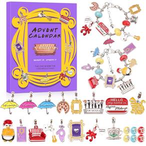Kit de pulseira Friends Charm do Calendário do Advento 2024 - 24 dias