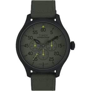 Relógio Timex Expedition Field, estojo de 43 mm, pulseira verde para homens