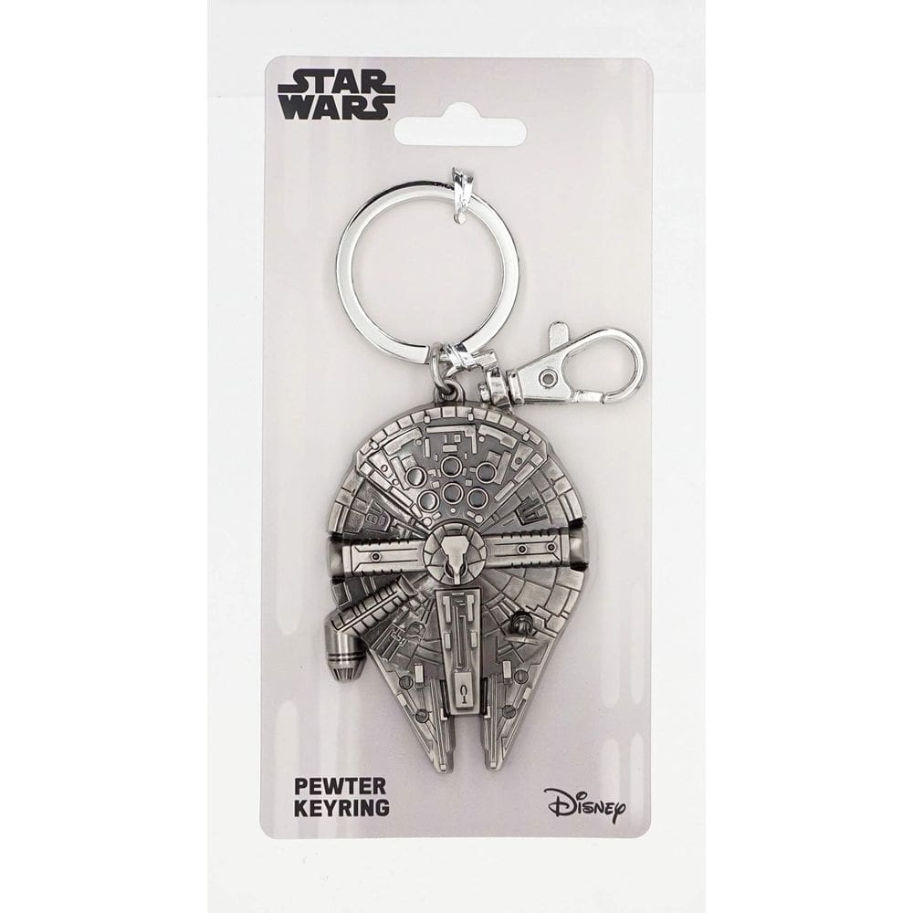 Chaveiro Disney Star Wars Millennium Falcon Pewter Silver