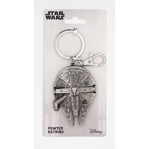 Chaveiro Disney Star Wars Millennium Falcon Pewter Silver