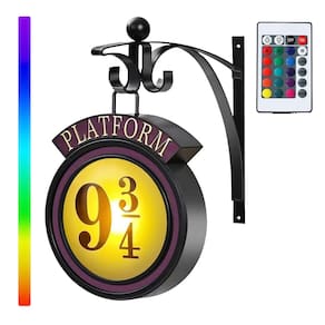 Luz noturna Otusopy 16 cores Vintage Platform 9 3/4 com controle remoto