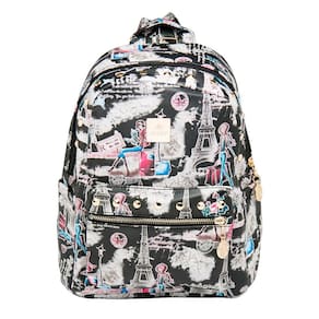 Mochila Bolsa Feminina Estampada Média Em Courino