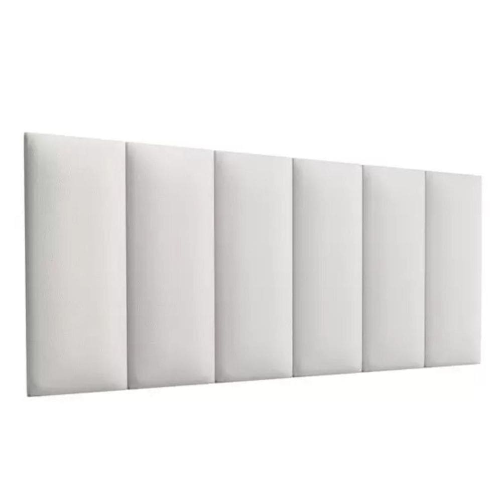 Cabeceira Estofada Casal 1,40Cm Branco Pérola Quarto