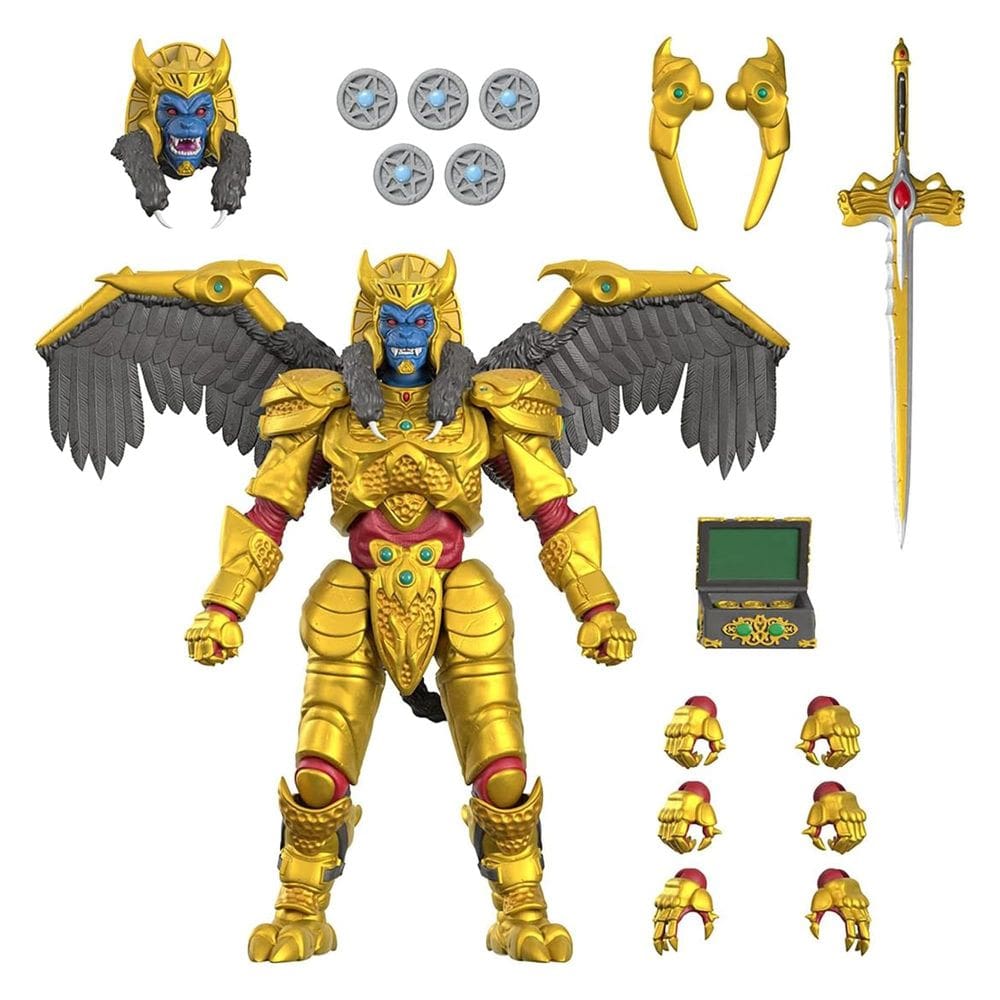 Boneco de ação Super7 ULTIMATES! Mighty Morphin Power Rangers Golds