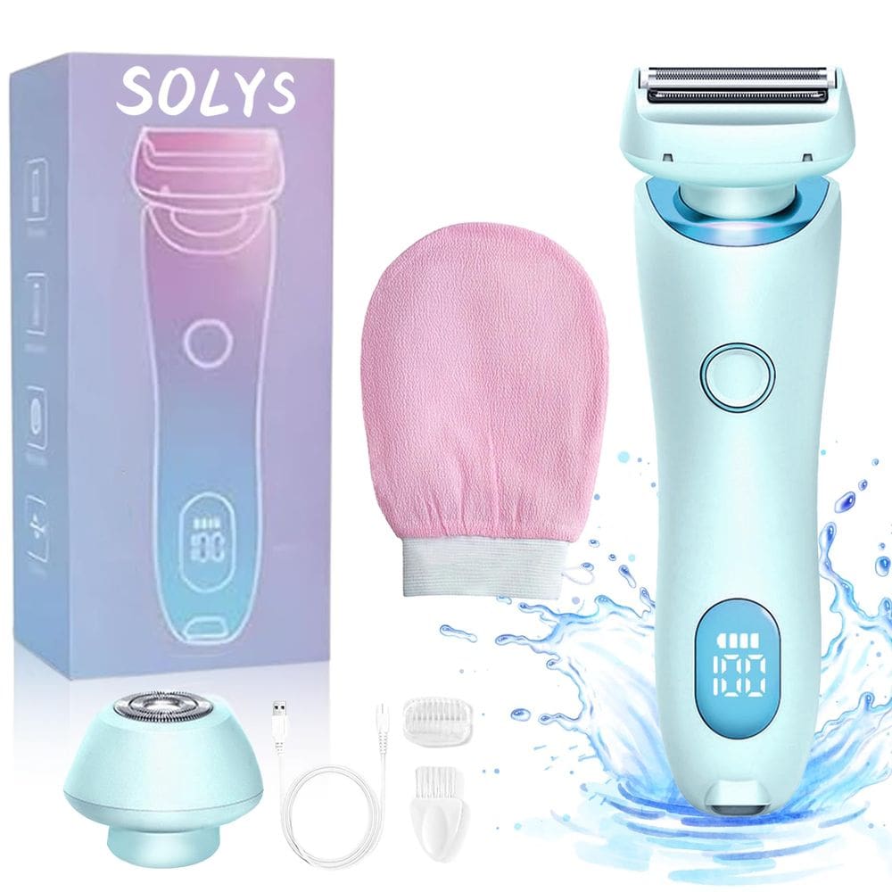 Barbeador elétrico WEERSHUN Solys Pro Glide Razor feminino 3.0 azul