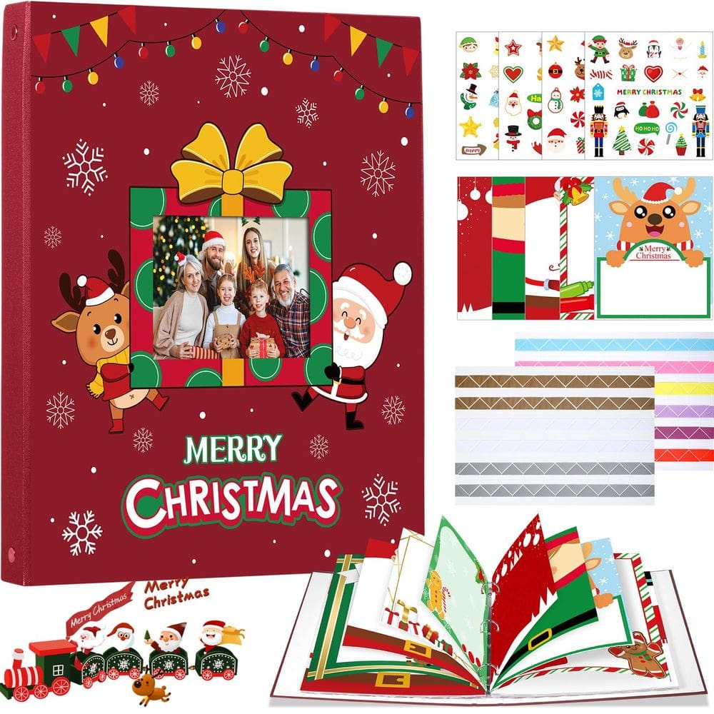 Álbum de fotos de Natal Scrapbook Jetec 80 páginas 32x27,5x5,5cm