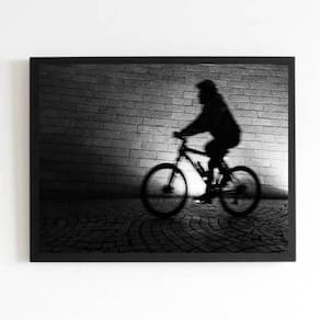 Quadro Fotografia Pessoa Pedalando 24X18Cm
