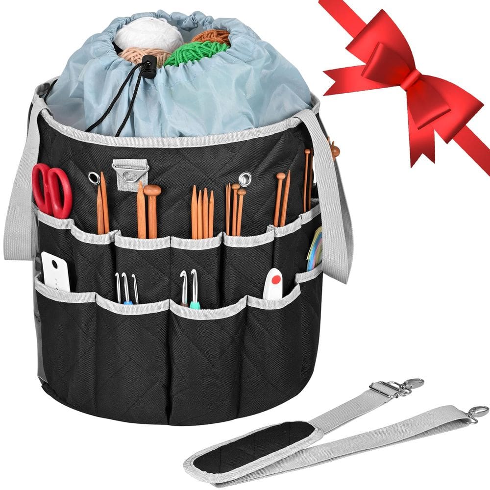 Organizador de bolsas de crochê yookee home Yarn Storage Black