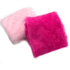 Kit 2 Tapetes Pelúcia Para Manicure Unhas Rosa Pink/Claro