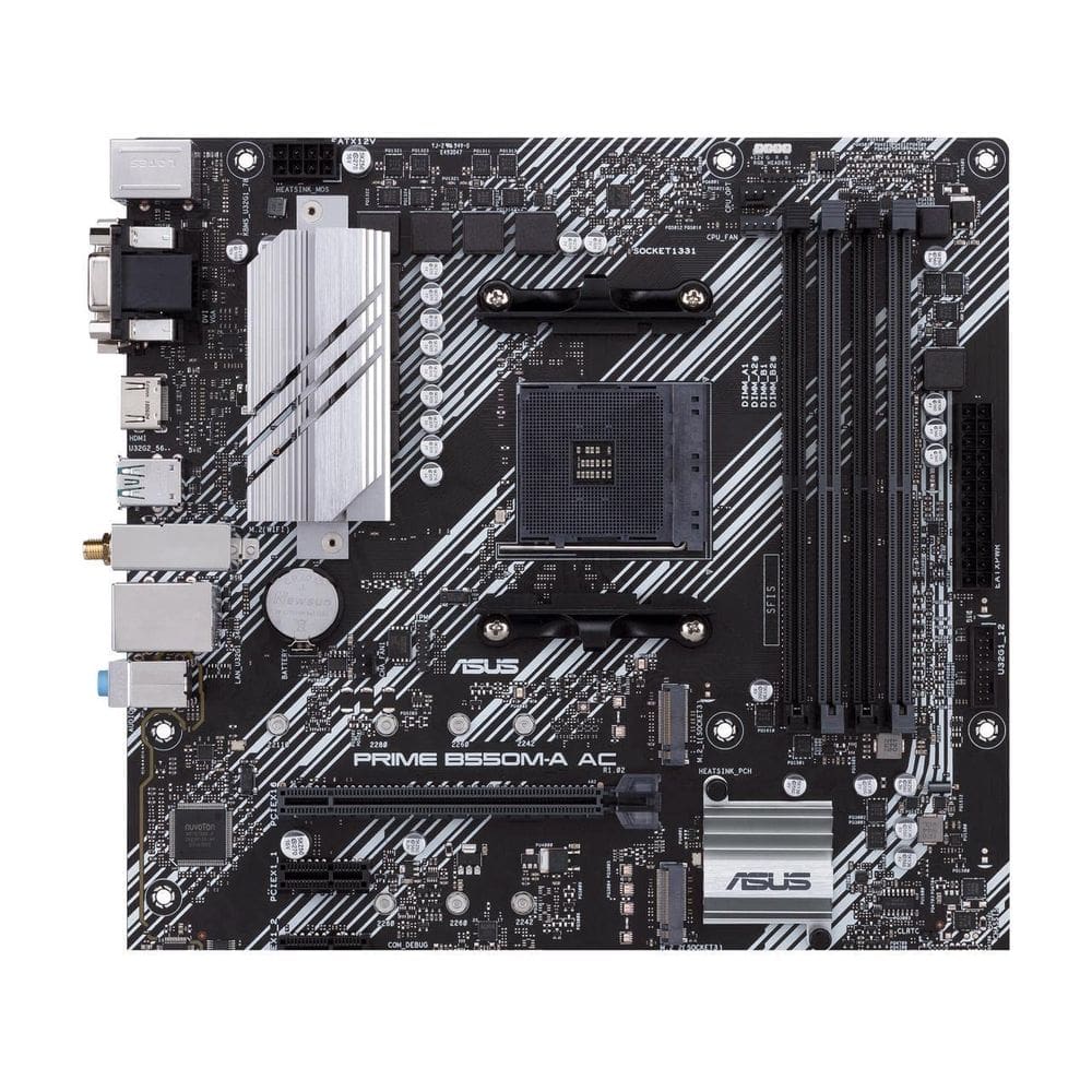 Placa-mãe ASUS Prime B550M-A AC AMD AM4 3ª geração Ryzen