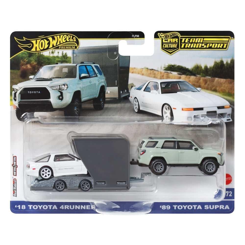 Toy Hot Wheels Team Transport `18 Toyota 4RUNNER e `89 Toyota Supra