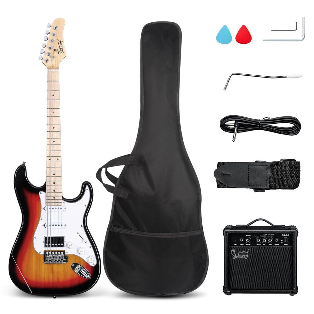 Guitarra elétrica GLARRY GST Full Size com captador HSS + Access