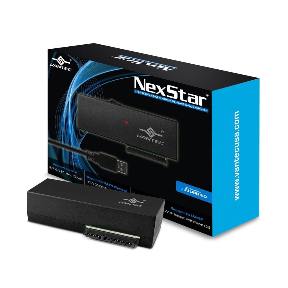 Adaptador Vantec CB-ST00U3 NexStar USB 3.0 para SATA 6Gbps preto