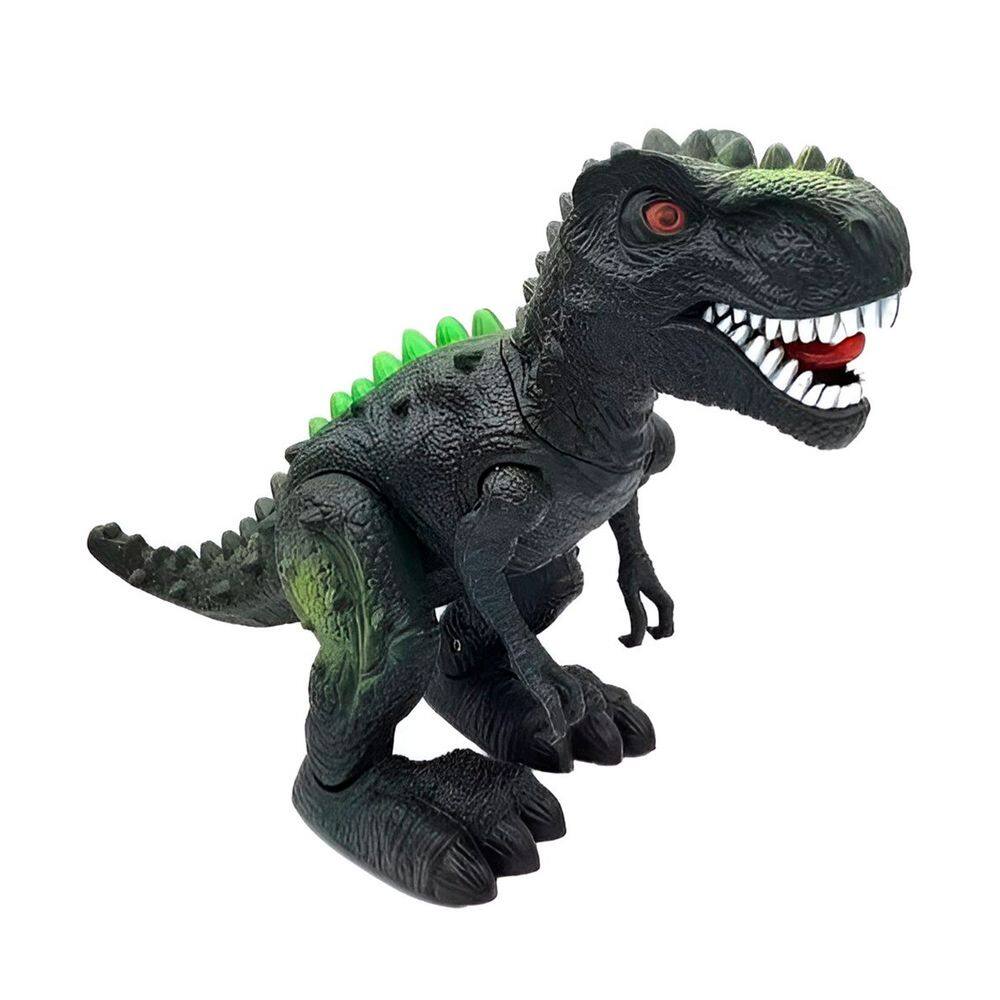 Tiranossauro Rex Elétrico Dinossauro LEDs Articulável Verde
