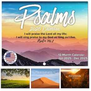 Calendário de parede Cozy Home Luxe Psalms 2025 30x45cm