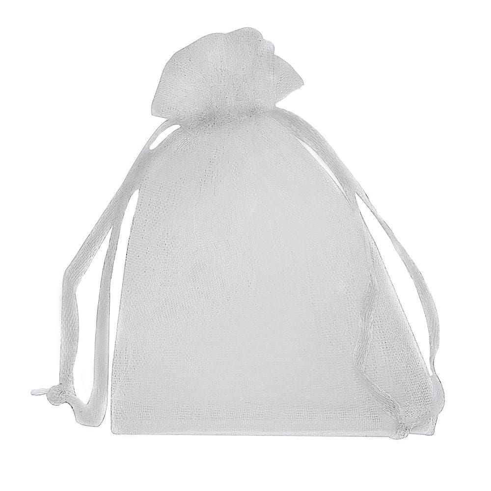 Kit Saquinho De Organza Cinza Tamanho 7X9 Cm - 50 Unidades