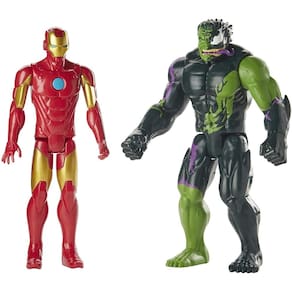 Figuras de ação Marvel Titan Hero Homem-Aranha vs Homem de Ferro