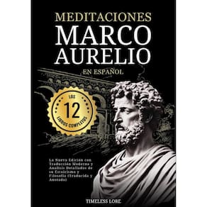 Livro Meditações de Marco Aurelio em espanhol com análise