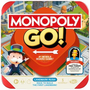 Jogo de Tabuleiro Monopoly Go! para Família 2-4 Jogadores +8 anos