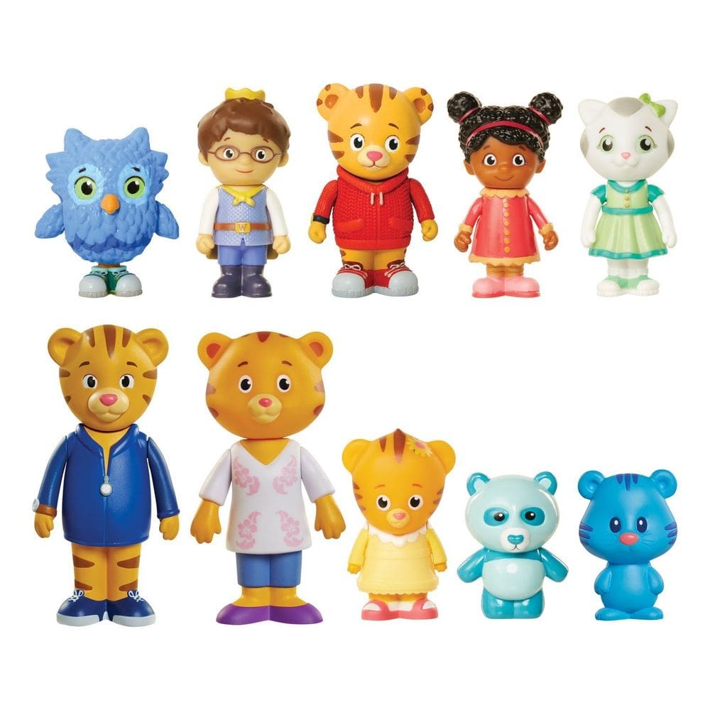 Conjunto de figuras: amigos e familiares do bairro de Daniel Tiger