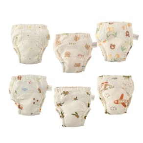 Cuecas de treinamento para bebês GZMM de algodão macio Muslin 1T unissex