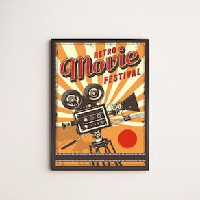 Quadro Decorativo Retrô Movie Festival 24X18Cm