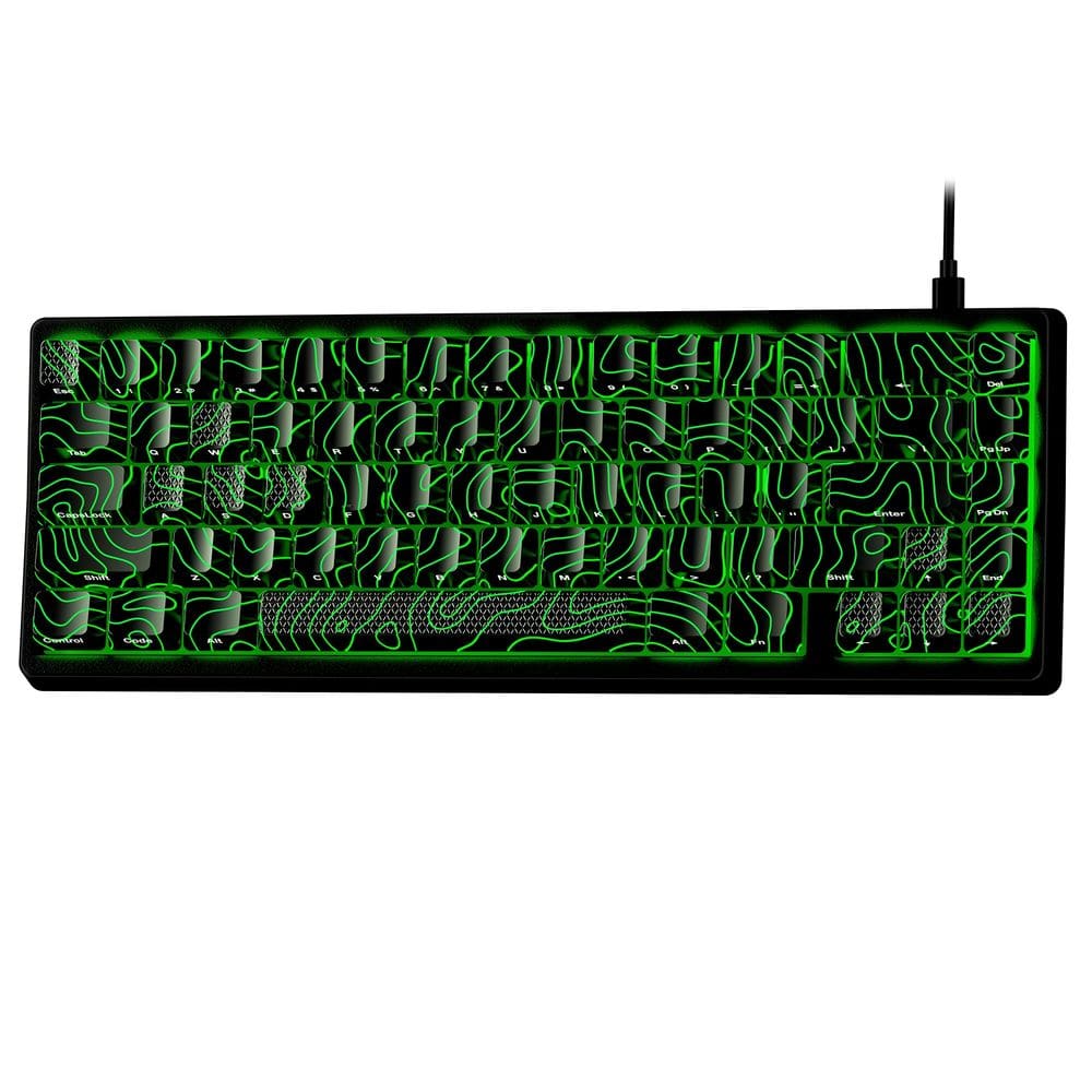 Teclado XVX M67 60% com teclas IMD QMK/VIA RGB Hot Swappable
