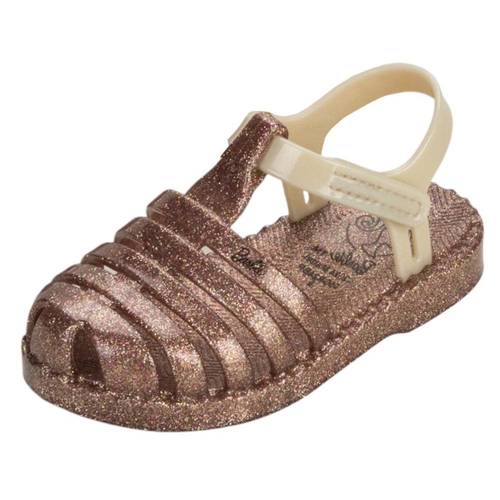 Sandalia Infantil Menina Transparência Glitter Barbie Duo