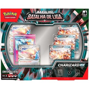 Pokemon Deck de Batalha de Liga TCG Charizard Ex - 003 Copag 60 Cartas