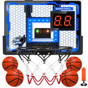 Cesta de basquete de salão BADGOAL para crianças com placar e 4 bolas