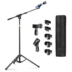Suporte de microfone OUMMIC com tripé pesado Boom Arm