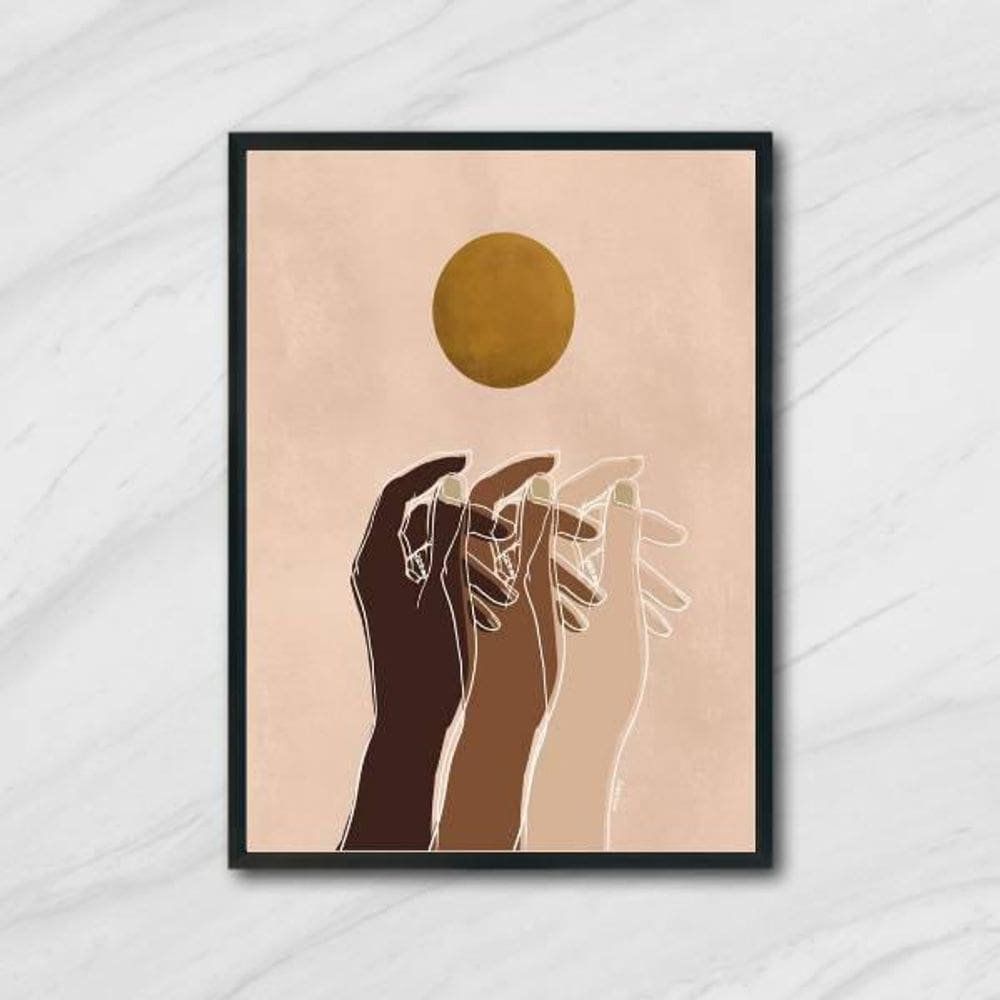 Quadro Humanity Hands 24X18Cm