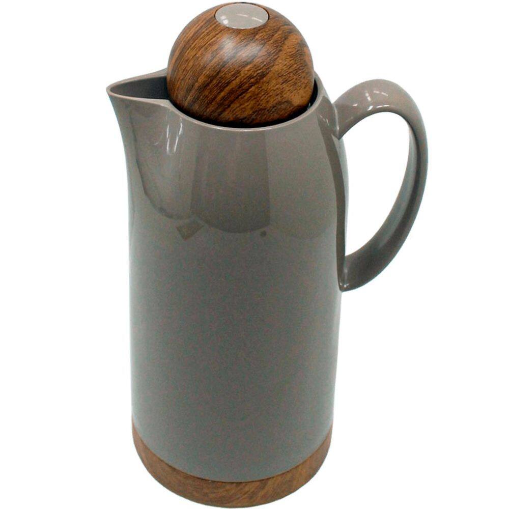 Garrafa Térmica De Mesa Colin Cinza Café Chá Chimarrão De 1L