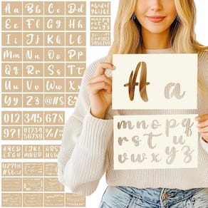 Kit de pintura de letras de estêncil de caligrafia Patemby 50