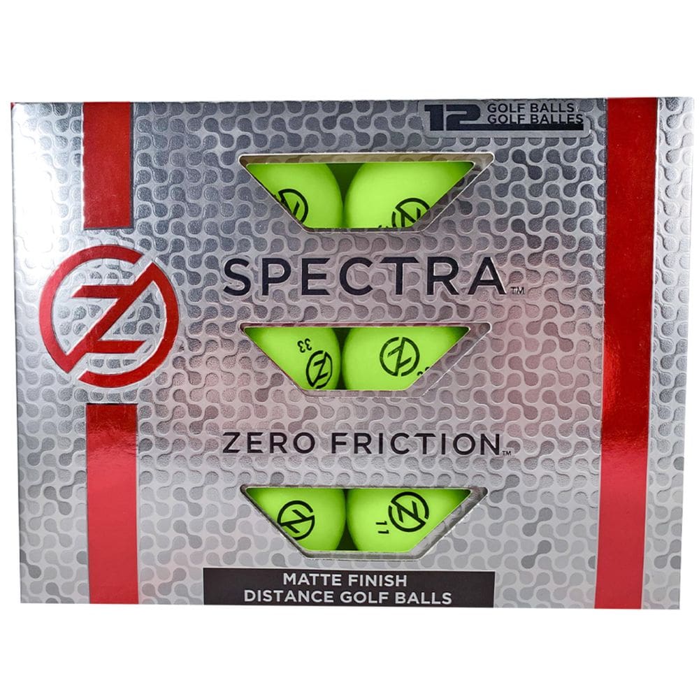 Bolas de golfe Zero Friction Spectra Dozen Neon Lime