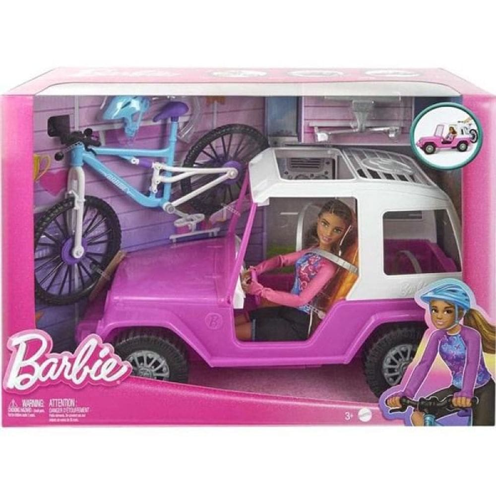 Boneca Barbie - Carro com Estate e Bicicleta de Montanha MATTEL