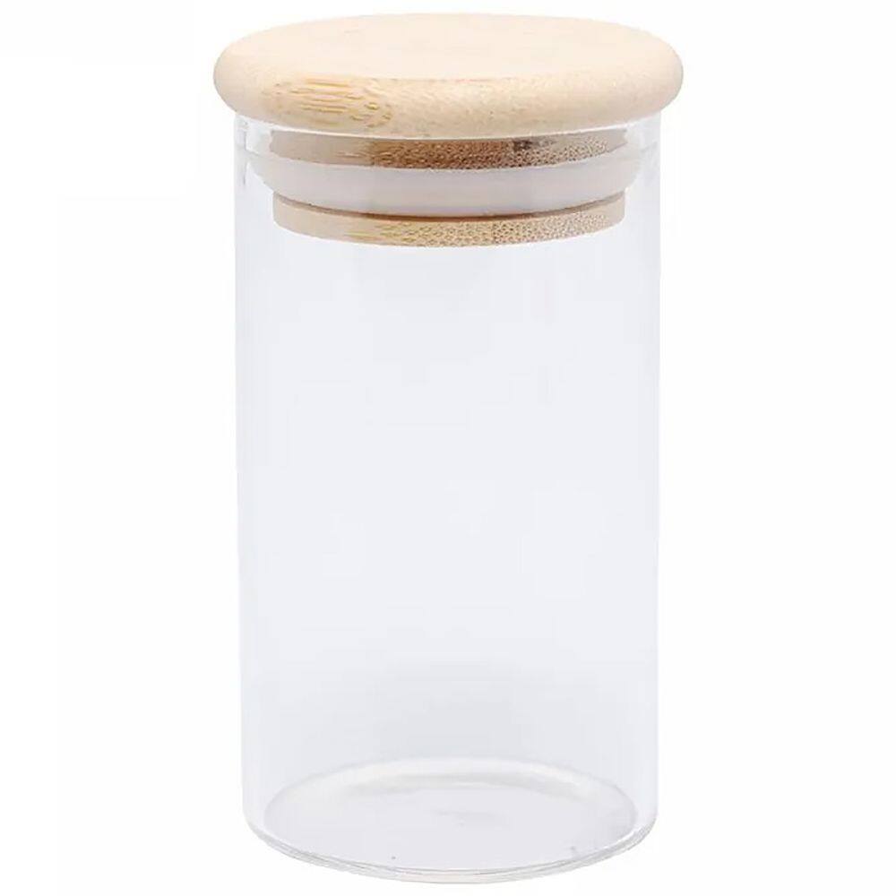 Porta Mantimento de Vidro Borossilicato com Tampa de Bambu 800ml - Wolff