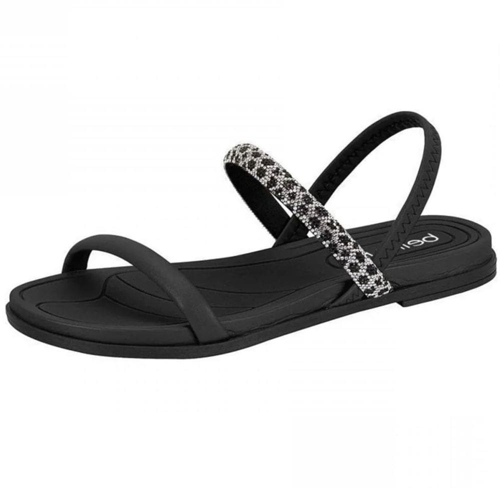 Sandalia Beira Rio Rasteira com Strass 8507.103