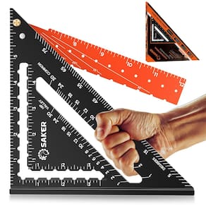 Régua triangular quadrada dobrável Saker 30 cm T de 12 polegadas