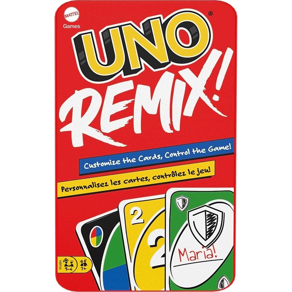 Jogo de cartas Mattel Games UNO Remix com opções personalizáveis