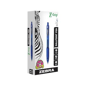 Caneta esferográfica Zebra Pen Z-Grip retrátil fina de 0,7 mm de tinta azul