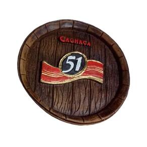 Tampa De Barril Artesanal Média Em Alto Relevo Cachaça 51
